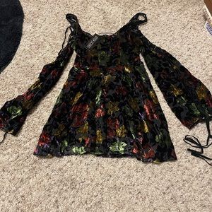 Dolls Kill Current mood Lean on Me burnout velvet mini dress. Size S NWT